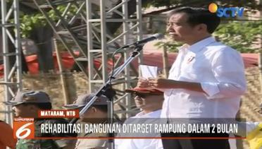 Presiden Jokowi Rehabilitasi Bangunan Gempa di Lombok - Liputan6 Terkini