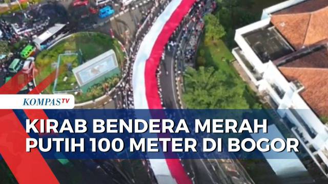 Sambut HUT ke-80 RI, Bendera Merah Putih Sepanjang 100 Meter Dikirab di Kota Bogor | SAPA PAGI