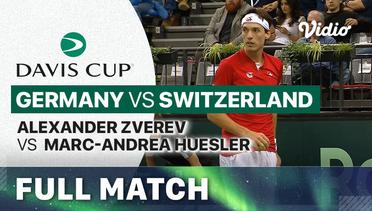 Full Macth | Germany vs Switzerland - Day 2 | Alexander Zverev vs Marc-Andrea Huesler | Davis Cup 2023
