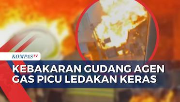 Inilah Detik-Detik Ledakan Hebat saat Kebakaran Agen Gas di Duren Sawit, 1 Orang Terluka!