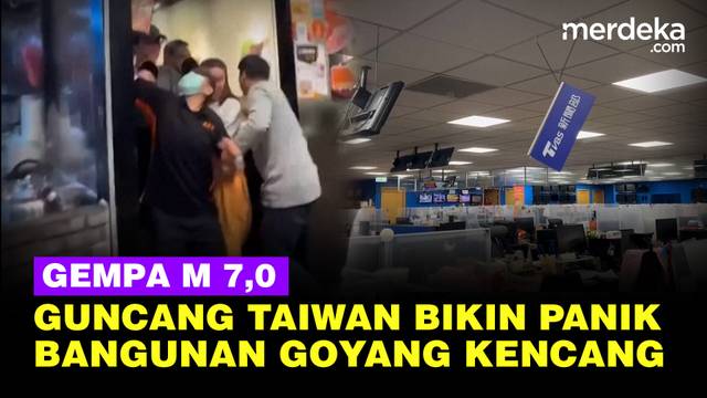 Detik-Detik Gempa M 7,0 Guncang Taiwan, Warga Panik Bangunan Bergoyang Kencang