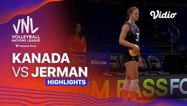 Kanada vs Jerman - Highlights | Women's Volleyball Nations League 2024