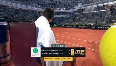 Match Highlight | Novak Djokovic 2 vs 1 Lorenzo Sonego | Internazionali BNL D'Italia 2021