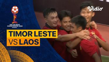 Mini Match - Timor Leste vs Laos | AFF U-19 Championship 2022