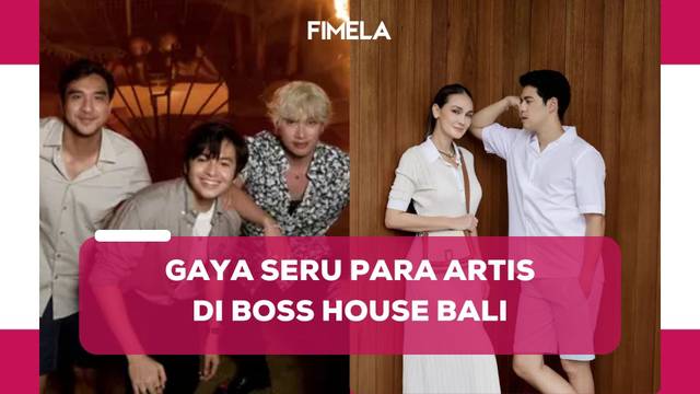 Outfit Seru Angga Yunanda Hingga Luna Maya di Boss House Bali