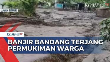 Panik, Banjir Bandang Bawa Material Kayu dan Bambu Terjang Permukiman Warga Bondowoso!