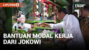 Jokowi Berikan Bantuan Modal Kerja Untuk Pedagang Pasar Wonogiri