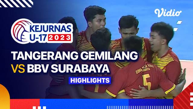 Putra: Tangerang Gemilang vs BBV Surabaya - Highlights | Kejurnas Bola Voli Antarklub U-17 2023