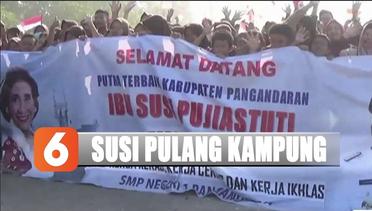 Ribuan Siswa Berbaris Tunggu Kepulangan Susi Pudjiastuti - Liputan 6 Siang 