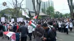 Aksi Long march untuk bela Mesjid Al-Aqsha
