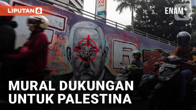 Mural Dukungan dan Solidaritas untuk Palestina Muncul di Kawasan Dukuh Atas