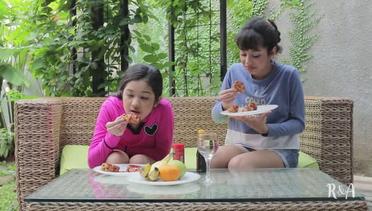 Rila dan Alika (Anak Almarhumah Yana Zein) - Spicy Chicken Challenge