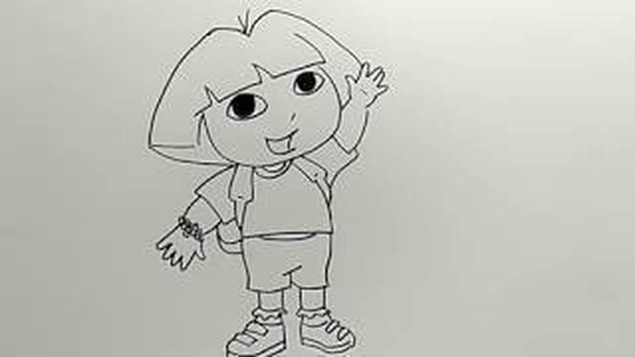 cara menggambar dora _ how to draw dora Vidio