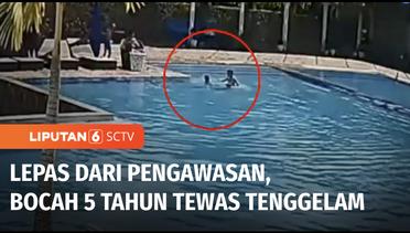 Detik-Detik Bocah 5 Tahun Tewas Tenggelam di Kolam Renang Hotel Pagar Alam | Liputan 6
