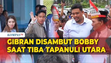 Momen Gibran Disambut Bobby Nasution saat Tiba di Tapanuli Utara