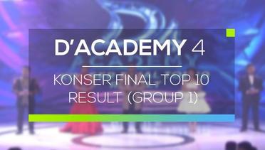 D’Academy 4 - Konser Final Top 10 Result (Group 1)