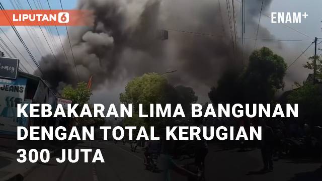 Viral Kebakaran Lima Bangunan Dengan Total Kerugian 300 Juta di Gunungkidul