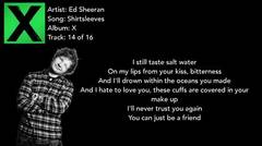 Ed Sheeran - Shirtsleeves (Lyrics)
