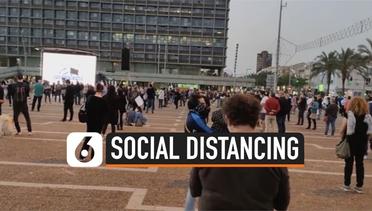 Demonstrasi di Israel dengan Social Distancing