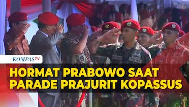 Momen Prabowo Hormat Lihat Parade Prajurit di HUT ke-72 Kopassus