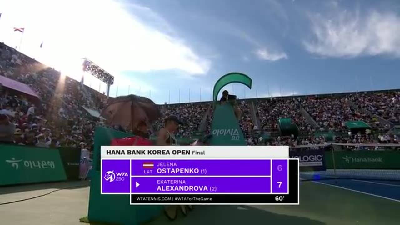 Match Highlights Ekaterina Alexandrova vs Jelena Ostapenko WTA Hana