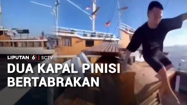 Dua Kapal Pinisi di Perairan Labuan Bajo Tabrakan | Liputan 6