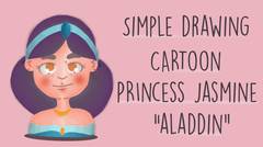 Menggambar Kartun Princess jasmine "Aladdin"