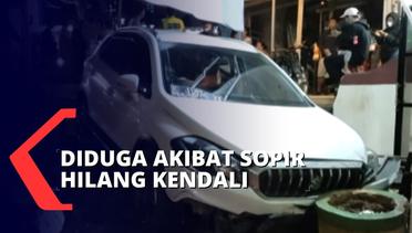Minibus Tabrak Sepeda Motor dan Toko di Pandeglang, Beruntung Tak Ada Korban Jiwa