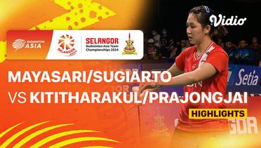Semifinal Women's: Indonesia vs Thailand: Lanny Tria Mayasari/Ribka Sugiarto vs Jongkolphan Kititharakul/Rawinda Prajongjai - Highlights | Badminton Asia Team Championship 2024