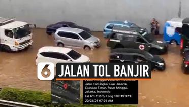 Banjir Rendam Tol Lingkar Luar Jakarta