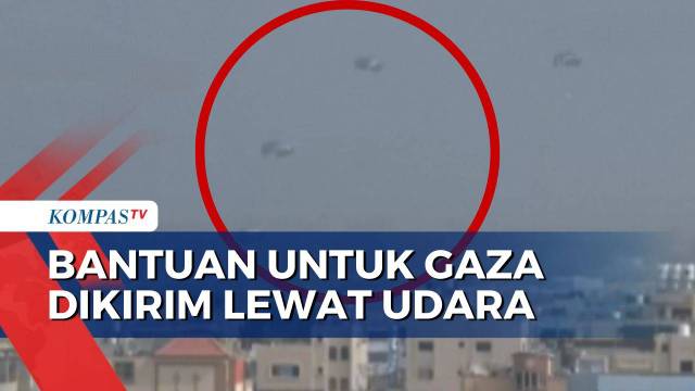 Israel Tutup Jalur Darat, Bantuan untuk Gaza Dikirim Lewat Udara