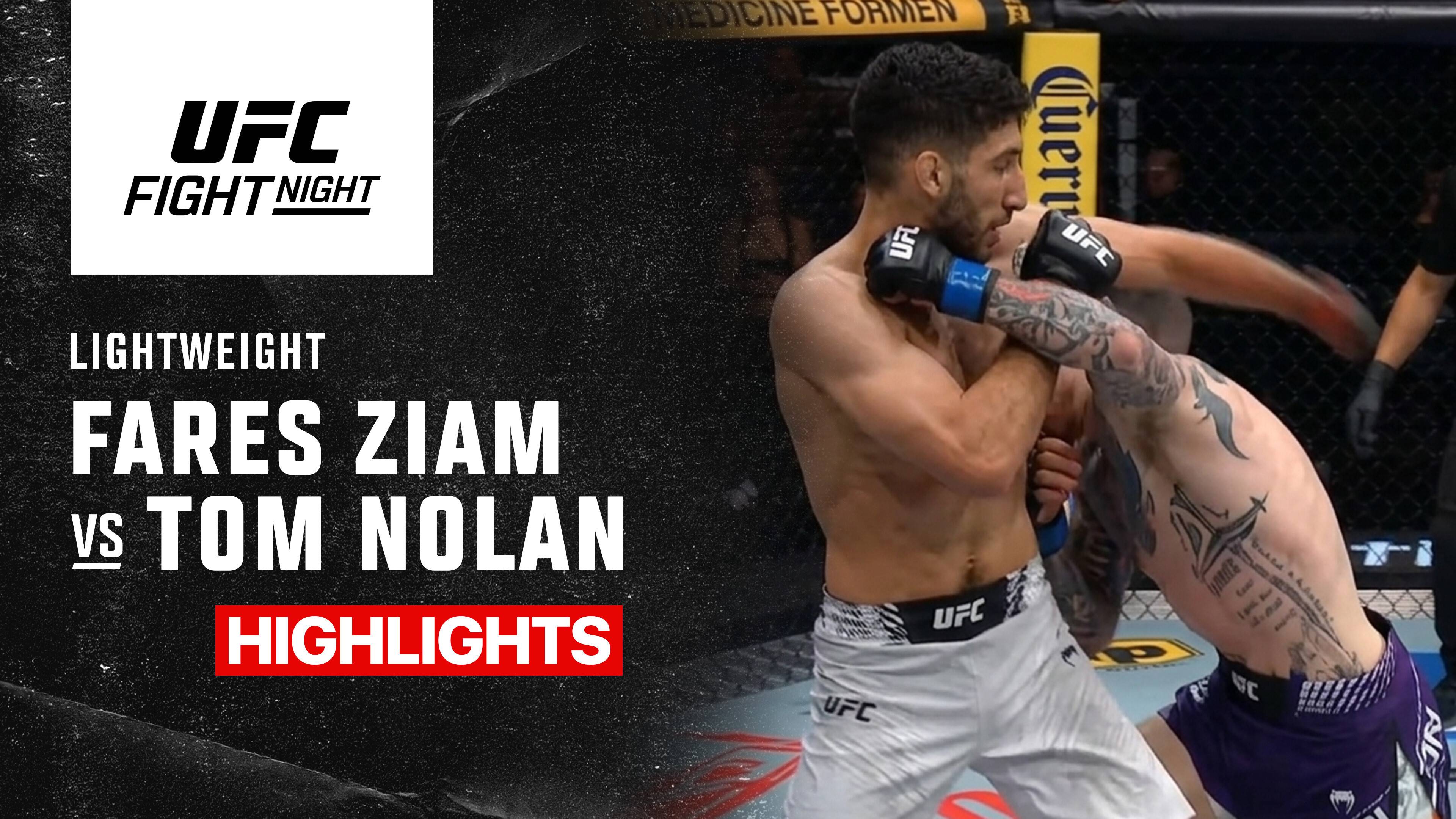 Fares Ziam vs Tom Nolan - Lightweight | UFC Fight Night