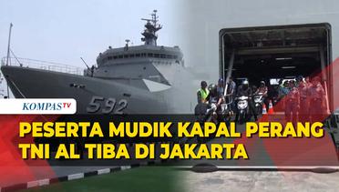 Ratusan Pemudik Gratis di Kapal Perang Tiba di Jakarta, Peserta Mengaku Senang