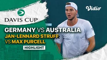 Highlights | Grup C: Germany vs Australia | Jean-Lennard Struff vs Max Purcell | Davis Cup 2022