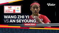 Highlights | Wang Zhi Yi (CHN) vs An Seyoung (KOR) | TotalEnergies BWF World Championships 2021