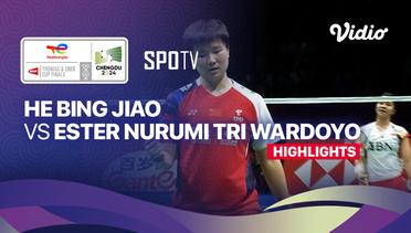 He Bing Jiao (CHN) vs Ester Nurumi Tri Wardoyo (INA) - Highlights | Uber Cup Chengdu 2024 - Women's Singles