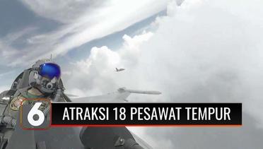 Upacara Peringatan HUT TNI ke-76, Sebanyak 18 Pesawat Tempur Beratraksi di Langit Jakarta | Liputan 6