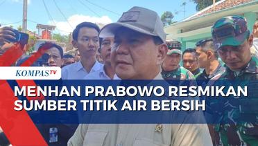 Sebelum Kampanye, Menhan Prabowo Resmikan Sumber Titik Air Bersih di Kuningan