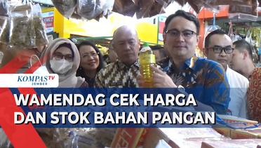 Wamendag Cek Harga dan Stok Bahan Pangan di Pasar Jelang Ramadhan