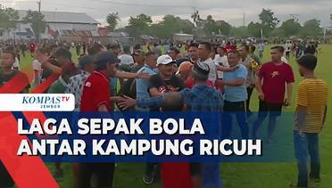Final Sepak Bola Antar Kampung Berakhir Ricuh, Pemain Berlarian ke Sawah