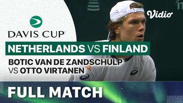 Full Match | Netherlands (Van De Zandschulp) vs Finland (Otto Virtanen) | Davis Cup 2023
