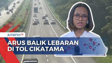 Kondisi Lalulintas Arus Balik di Tol Cikatama Menuju Jakarta