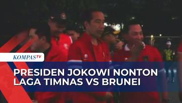 Presiden Jokowi Saksikan Pertandingan Indonesia VS Brunei di GBK Didampingi Menpora dan Ketum PSSI