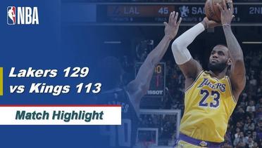 Match Highlight | Los Angeles Lakers 129 vs 113 Sacramento Kings | NBA Regular Season 2019/20