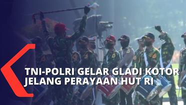 Tiga Hari Jelang HUT RI, TNI-Polri Gladi Kotor di Taman Pandang Monas