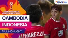 Cambodia vs Indonesia - Full Highlight | Asean Boys Championship U19 2024