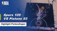 NBA I Cuplikan Pertandingan : Spurs 105 vs Pistons 93
