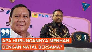 Ditanya Prabowo soal Undangan ke Acara Natal BUMN, Menag Yaqut: Menhan Harus Hadir