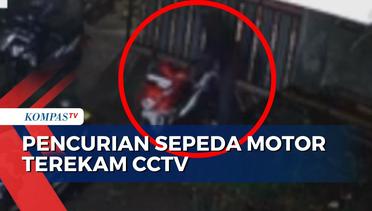 Detik-detik Pencurian Sepeda Motor Terekam CCTV di Sukabumi