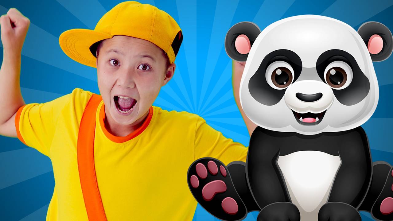 Hahatoons - Nursery Rhymes & Kids Songs - Five Little Pandas climbing a ...